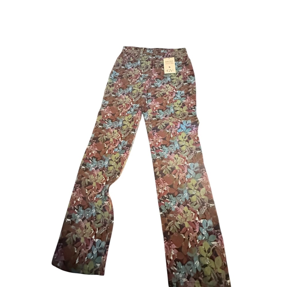 Gloria‎ Vanderbilt Amanda Floral Slimming Jeans Women's Size 4 NWT